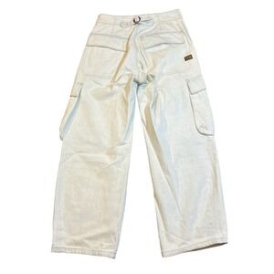G-Star RAW Womens Balloon Cargo Pants Light Wash‎ Denim Wide Leg W25 L30 (30x29)